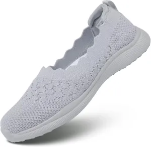 Womens Walking Shoes Slip on Loafer Sneakers Mesh Casual Ballet Flat Nurse Casual Dress Clothes Work Shoes