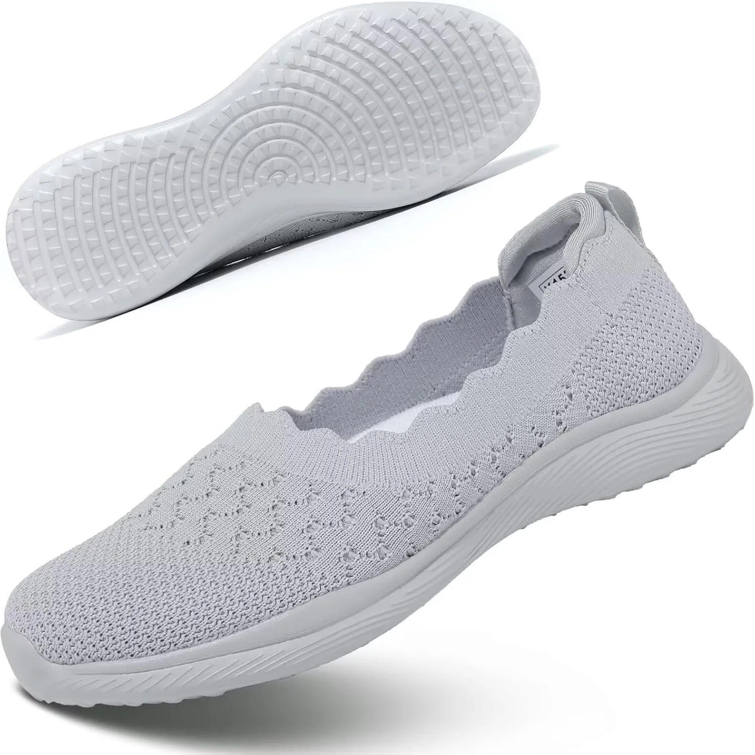 Womens Walking Shoes Slip on Loafer Sneakers Mesh Casual Ballet Flat Nurse Casual Dress Clothes Work Shoes