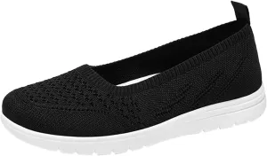 Womens Walking Sneakers Women Lace Up Shoes Flats Casual Shoes Lightweight Work Shoes Breathable Slip Work Trainers