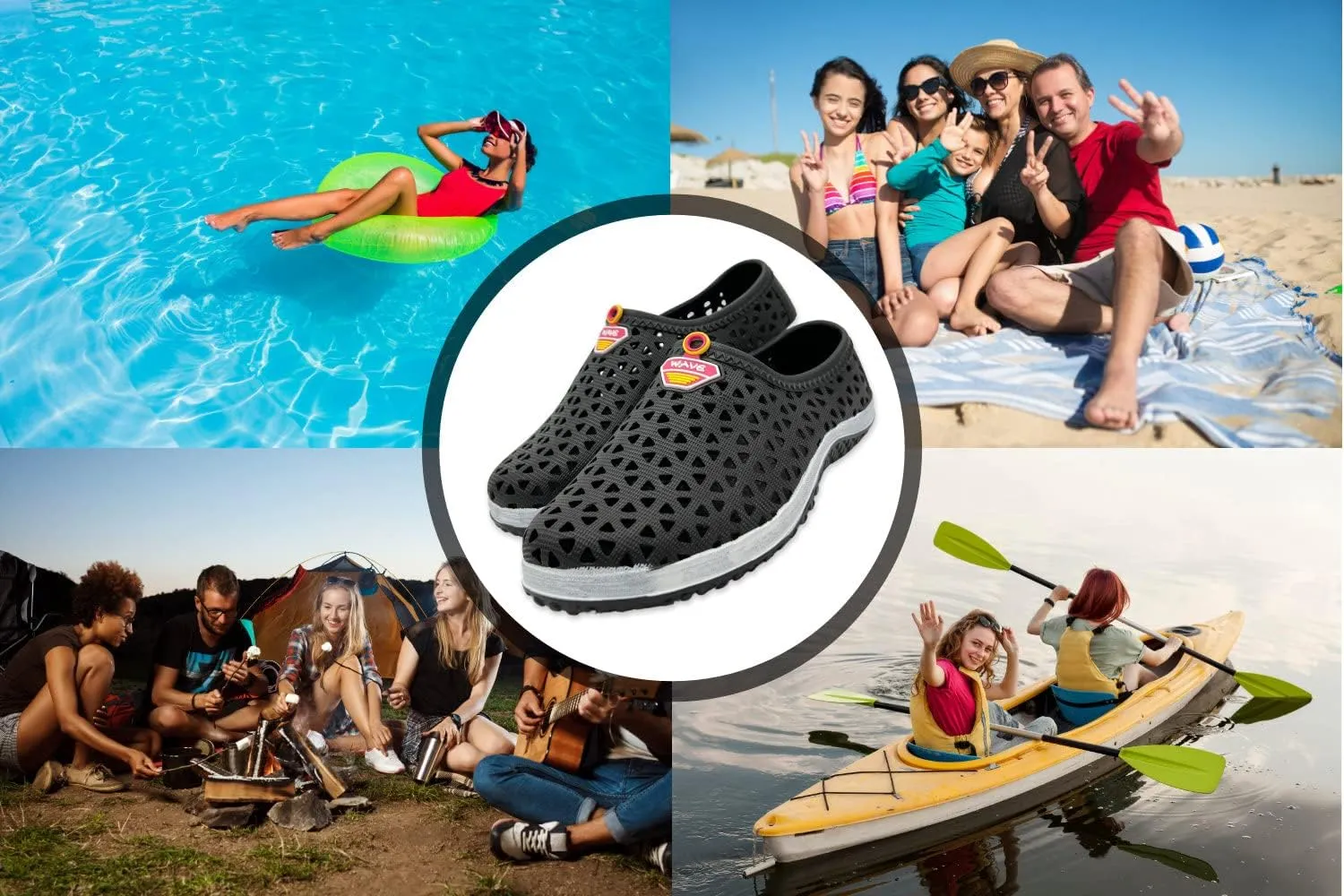 Women's Water Shoes Easy Care Non-Slip Vented Shoes for Beach and Pool by Shore Point