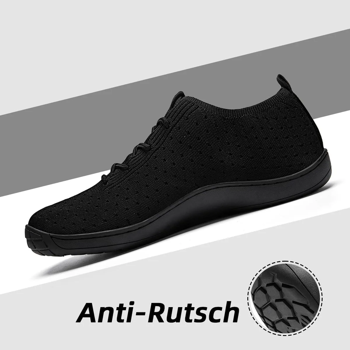 Womens Wide Toe Sneakers Walking Shoes Workout Slip On Sports Zero Drop Minimalism Lightweight Breathable Running Tennis Training Flat Sole