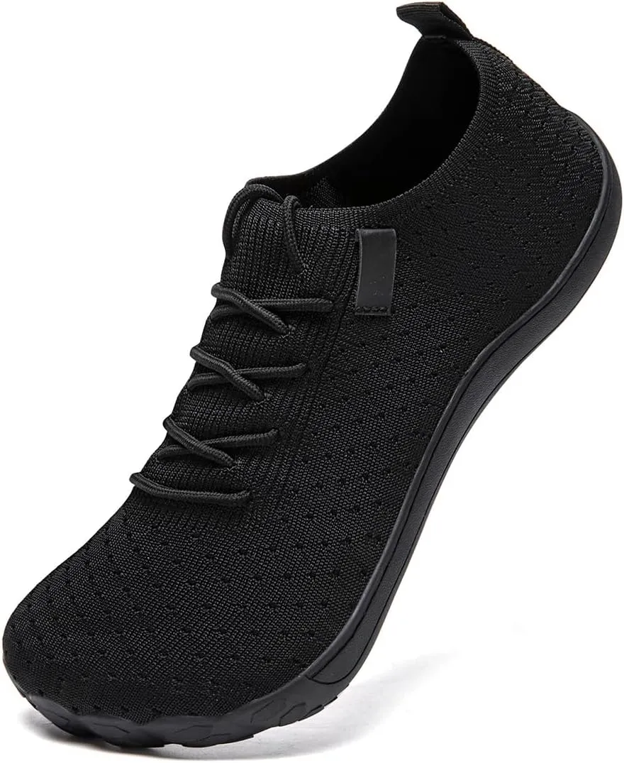 Womens Wide Toe Sneakers Walking Shoes Workout Slip On Sports Zero Drop Minimalism Lightweight Breathable Running Tennis Training Flat Sole