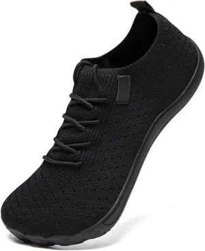 Womens Wide Toe Sneakers Walking Shoes Workout Slip On Sports Zero Drop Minimalism Lightweight Breathable Running Tennis Training Flat Sole