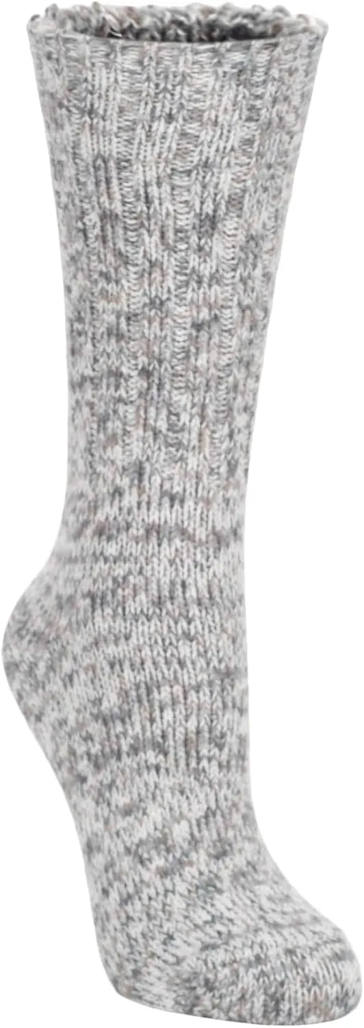 World's Softest Weekend Collection Women's One Size Polyester Ragg Crew Socks