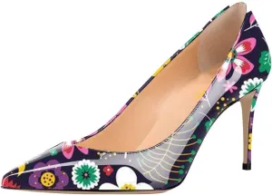 XYD Women Formal Closed Pointy Toe Pumps Slip On High Heel Stiletto for Office Lady Daily Wearing Dress Shoes