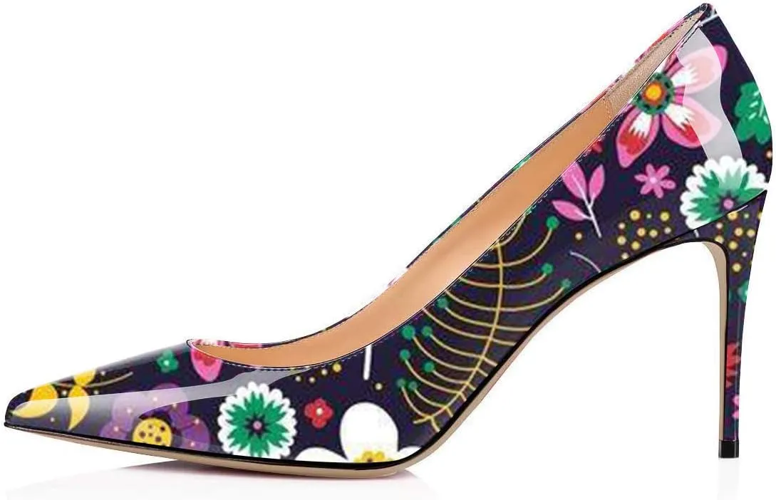 XYD Women Formal Closed Pointy Toe Pumps Slip On High Heel Stiletto for Office Lady Daily Wearing Dress Shoes