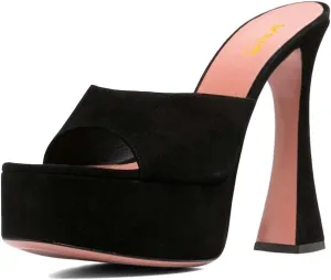 XYD Women Open Square Toe Platform Slide Sandals High Chunky Heel Slip On Mule Slippers Backless Party Event Dress Shoes