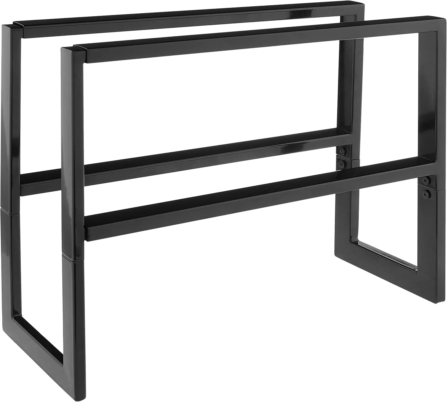 Yamazaki Home Expanding Shoe Rack, Metal, Adjustable Steel One Size Black