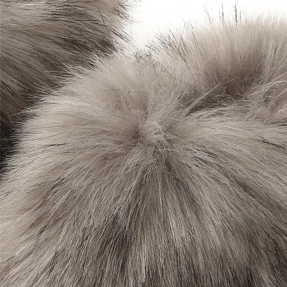 YESBOR Women's Faux Fur Fluffy Fuzzy Slippers Closed Toe Warm Winter House Slides Shoes