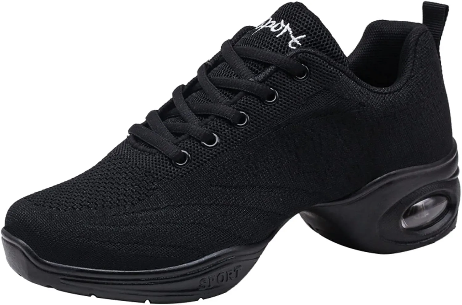 YUKTOPA Womens Dance Sneakers Jazz Shoes Lace-up Walking Shoes Lightweight Breathable Lady Platform Shoes