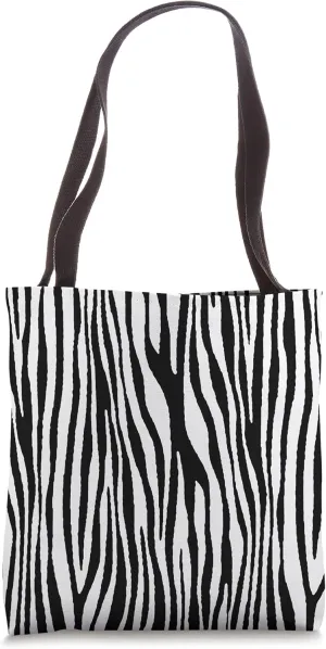 Zebra Pattern Camouflage Black and White v2 Tote Bag