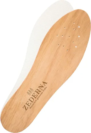 Zederna Cedar Wood Shoe Insoles 1 Pair, Cedar/Red US M 7/ W 8.5/ EU 39