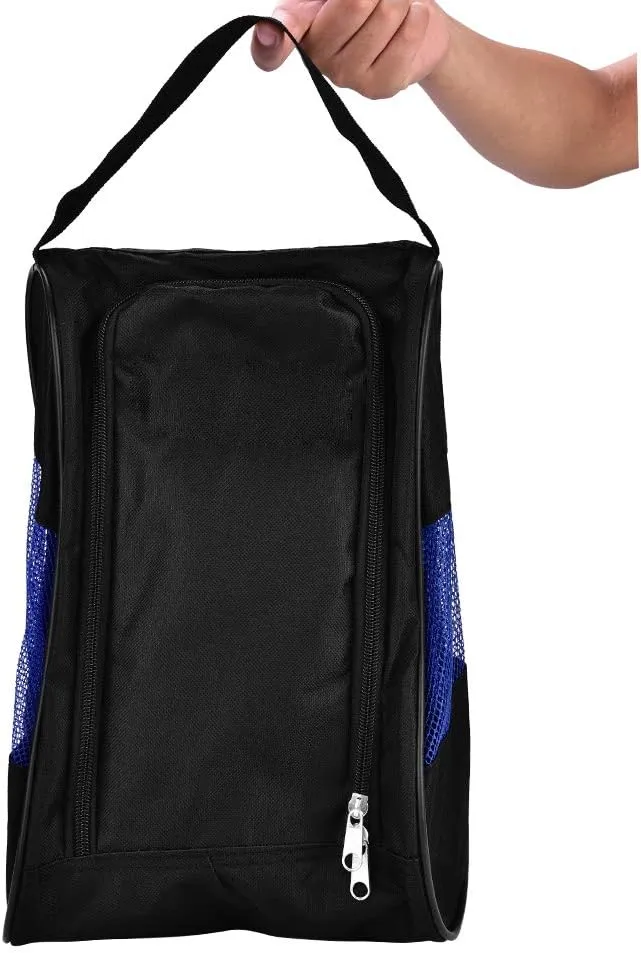 Zerone Portable Golf Shoes Bag Breathable Dust-Proof Storage Organiser Zippered Shoe Bag with Pocket for Storing Sports Accessories Unisex